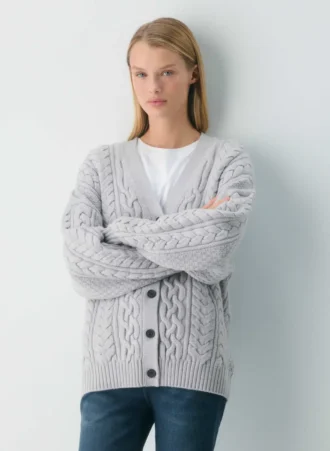 Heritage Knit Merino Wool V-neck Cardigan