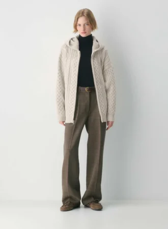 Heritage Knit Merino Wool Zip Hoodie