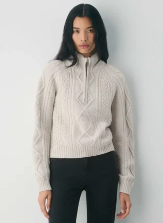 Heritage Merino Wool 1/4 Zip Hi-hip Sweater