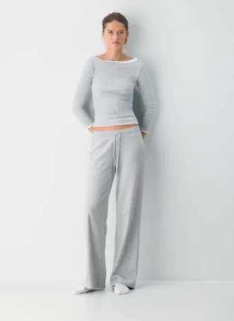 HomeStretch™ Rib Boatneck 3/4 Sleeve Top