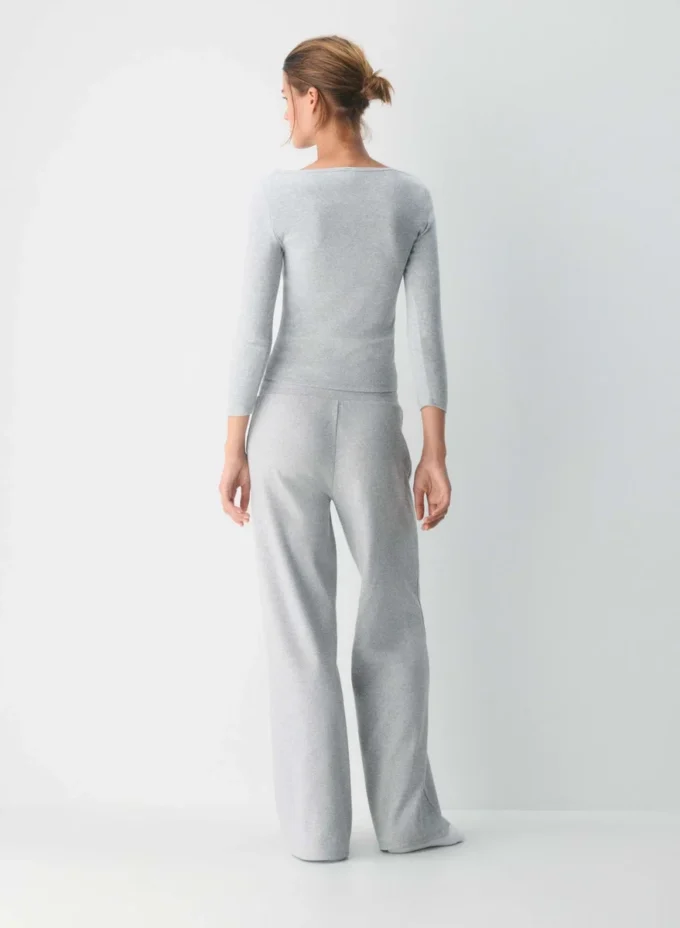 HomeStretch™ Rib Boatneck 3/4 Sleeve Top