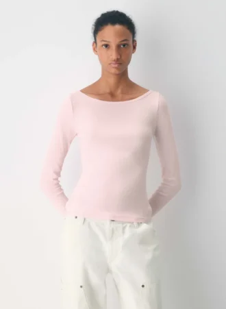 HomeStretch™ Rib Boatneck Longsleeve