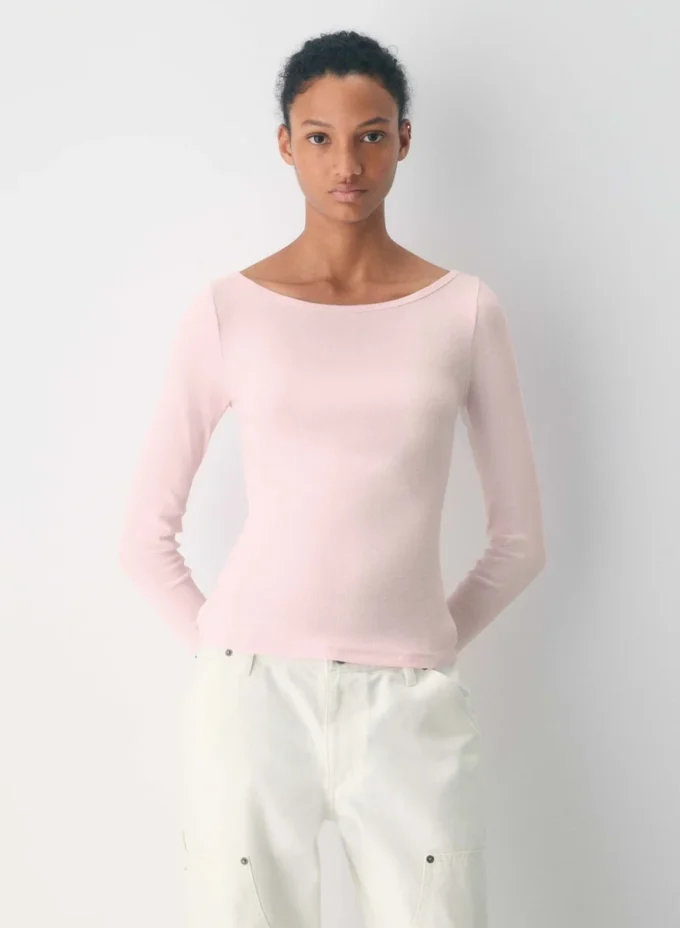 HomeStretch™ Rib Boatneck Longsleeve HomeStretch™ Rib Boatneck Longsleeve