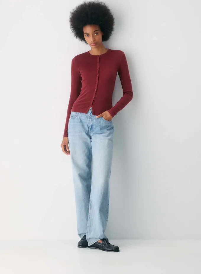 HomeStretch™ Rib Crew Button-Up HomeStretch™ Rib Crew Button-Up