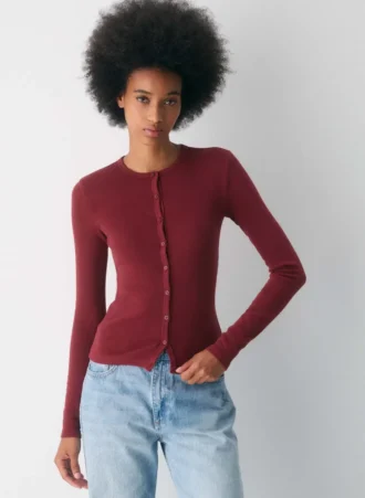 HomeStretch™ Rib Crew Button-Up