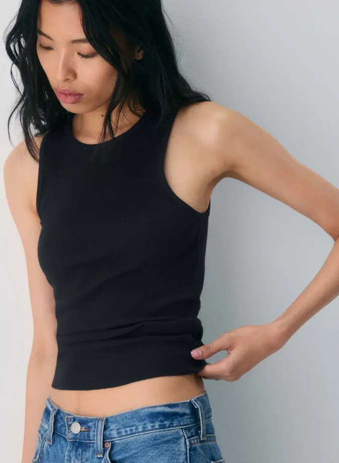 HomeStretch™ Rib Crew Tank