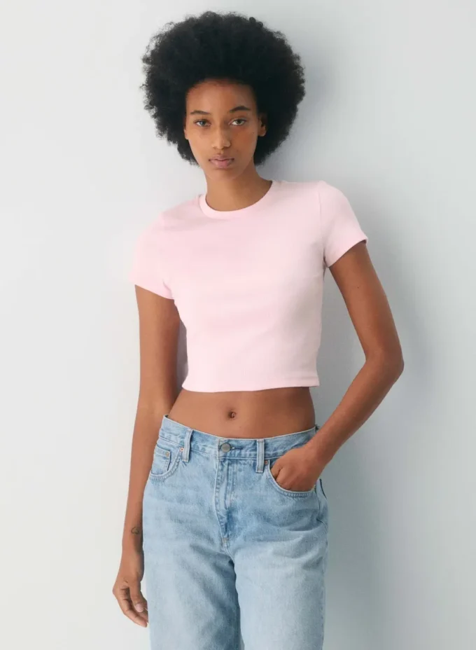 HomeStretch™ Rib Crew Waist T-Shirt HomeStretch™ Rib Crew Waist T-Shirt