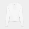 Homestretch™ Rib Deep V-neck Longsleeve