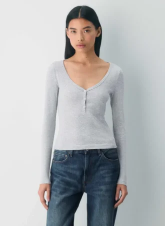 HomeStretch™ Rib Henley Longsleeve