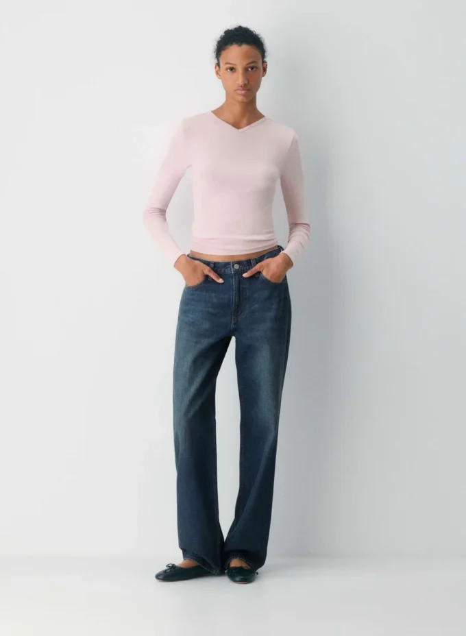 Homestretch™ Rib High V-neck Longsleeve Homestretch™ Rib High V-neck Longsleeve