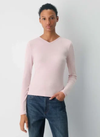 Homestretch™ Rib High V-neck Longsleeve