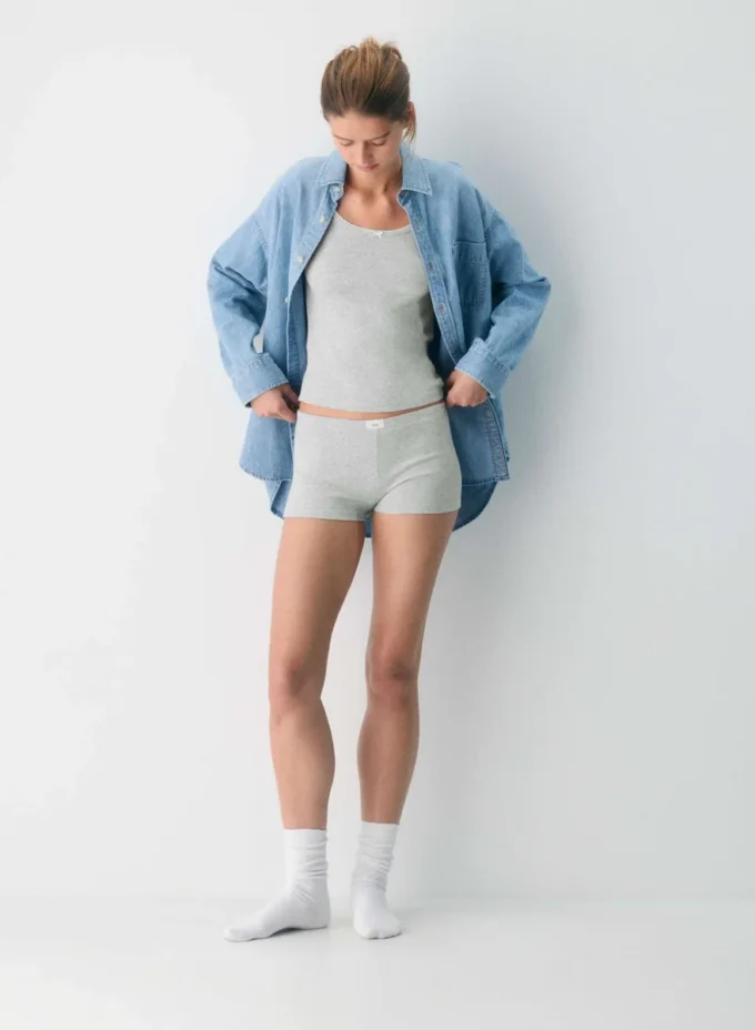 HomeStretch™ Rib Lace Scoopneck Longsleeve