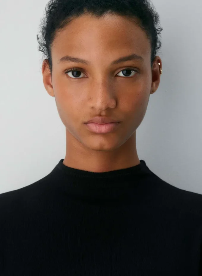 HomeStretch™ Rib Mockneck Longsleeve