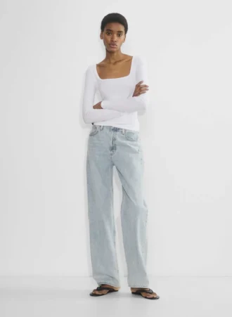 HomeStretch™ Rib Squareneck Longsleeve