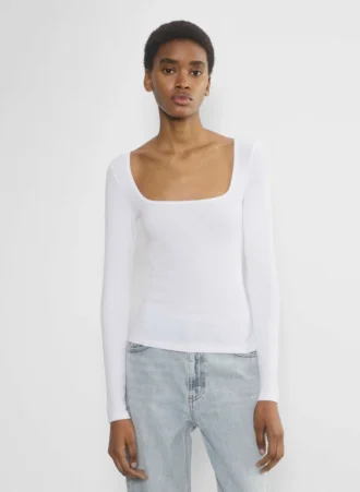 HomeStretch™ Rib Squareneck Longsleeve