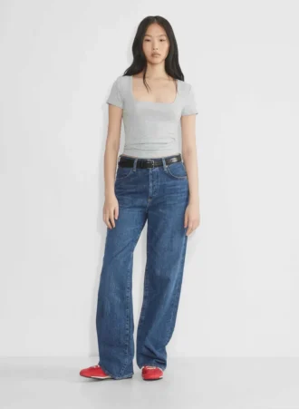 HomeStretch™ Rib Squareneck T-Shirt