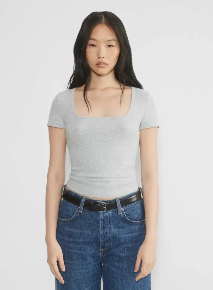 HomeStretch™ Rib Squareneck T-Shirt HomeStretch™ Rib Squareneck T-Shirt