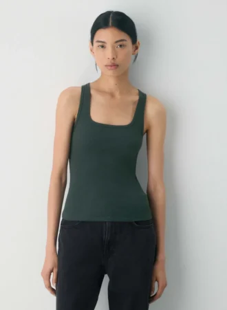 HomeStretch™ Rib Squareneck Tank