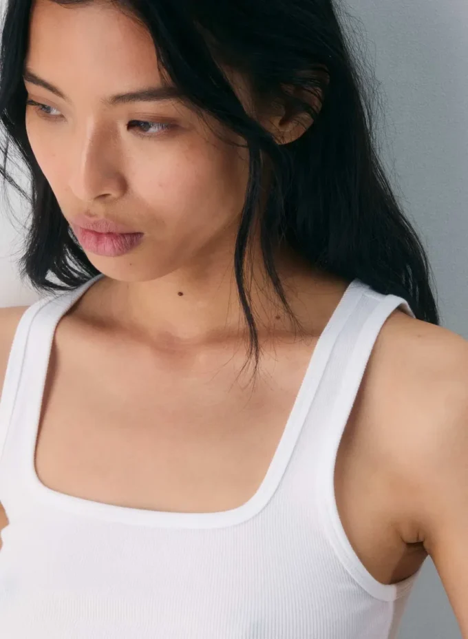 HomeStretch™ Rib Squareneck Waist Tank HomeStretch™ Rib Squareneck Waist Tank