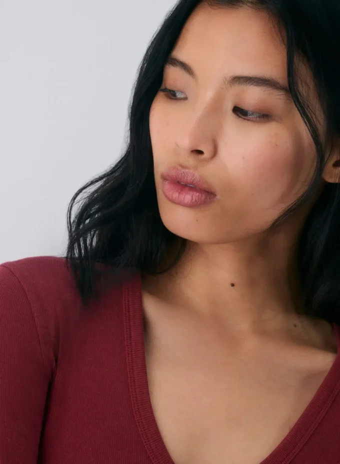 HomeStretch™ Rib V-Neck Longsleeve HomeStretch™ Rib V-Neck Longsleeve