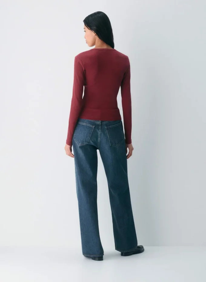 HomeStretch™ Rib V-Neck Longsleeve HomeStretch™ Rib V-Neck Longsleeve