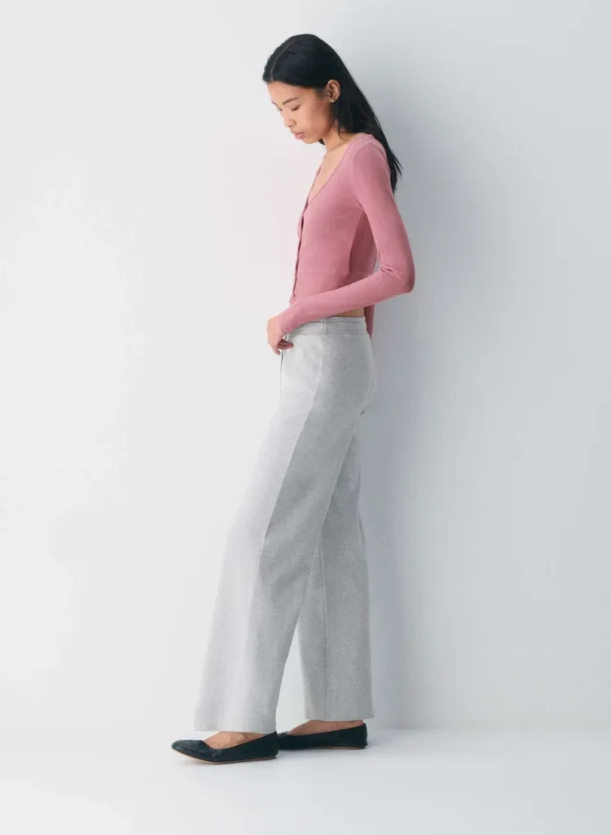 HomeStretch™ Rib V-Neck Waist Button-Up HomeStretch™ Rib V-Neck Waist Button-Up