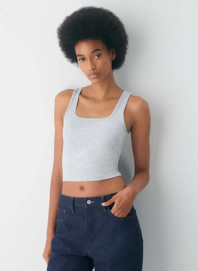 HomeStretch™ Smooth Squareneck Waist Tank HomeStretch™ Smooth Squareneck Waist Tank