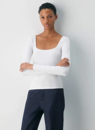 HomeStretch™ Smooth Wide Scoopneck Longsleeve