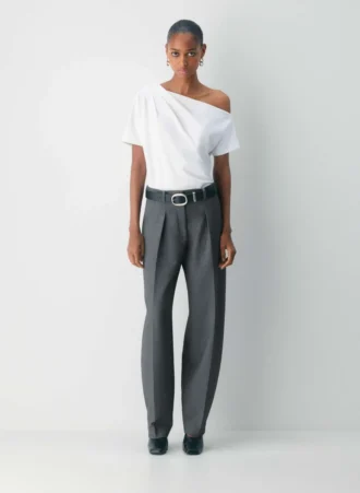 Interlock Cotton Script Top