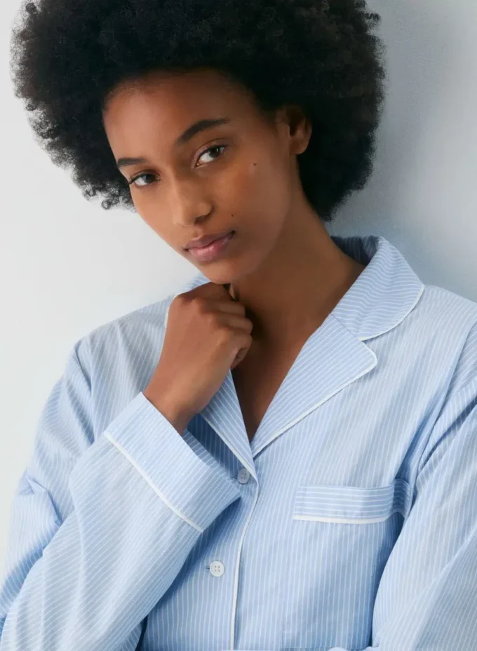 Laze Poplin Pajama Shirt