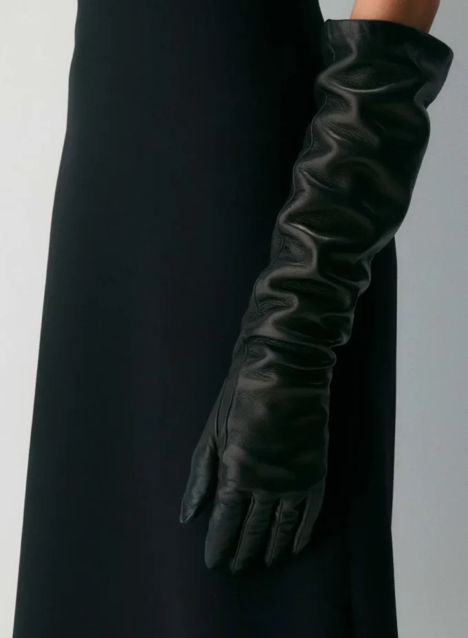 Leather Extra-long Gloves