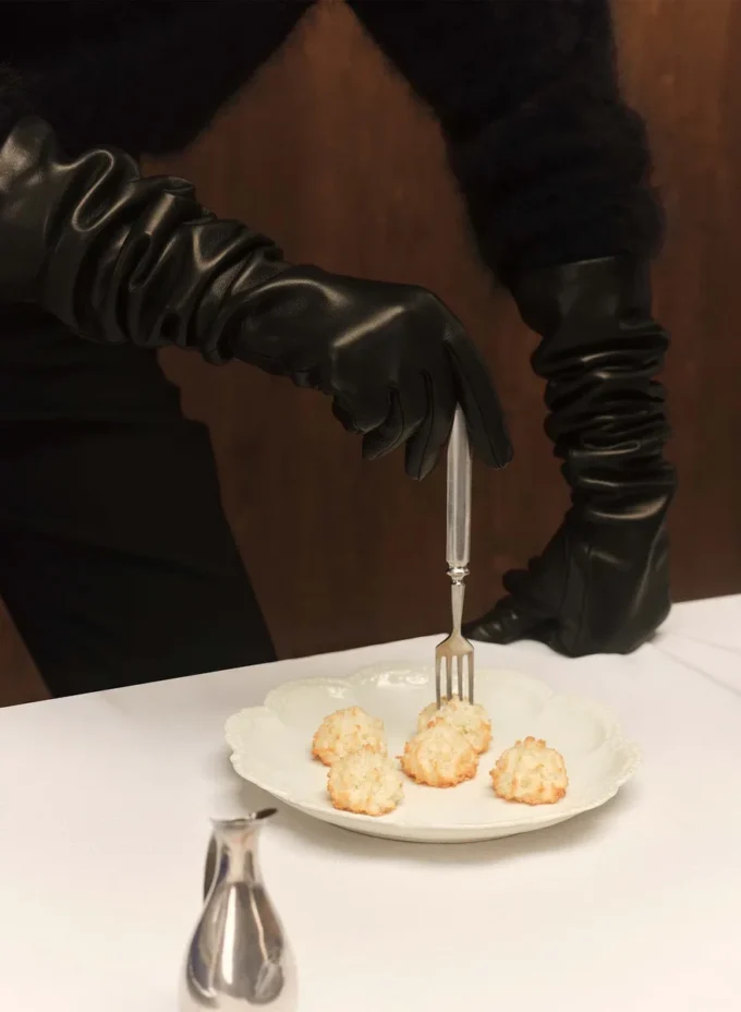 Leather Extra-long Gloves