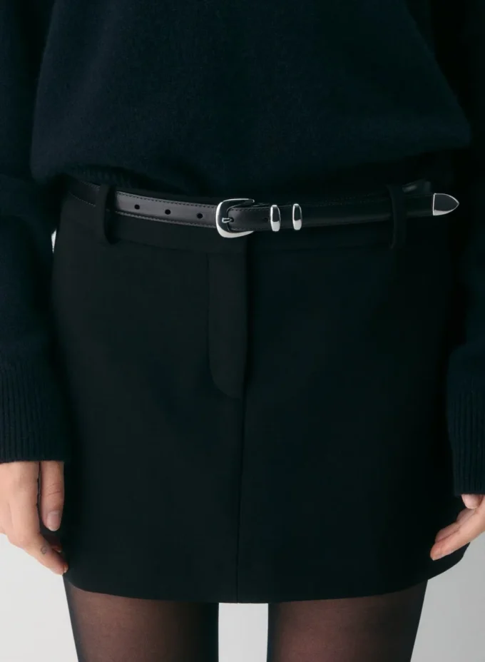 Legendary Solid Brass Leather Slim Belt