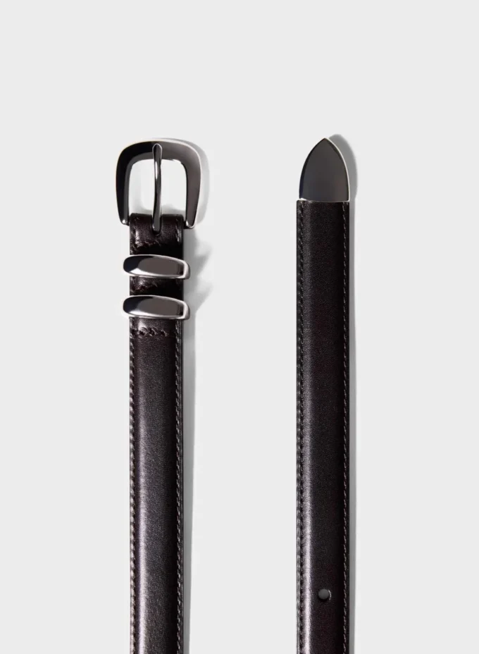 Legendary Solid Brass Leather Slim Belt