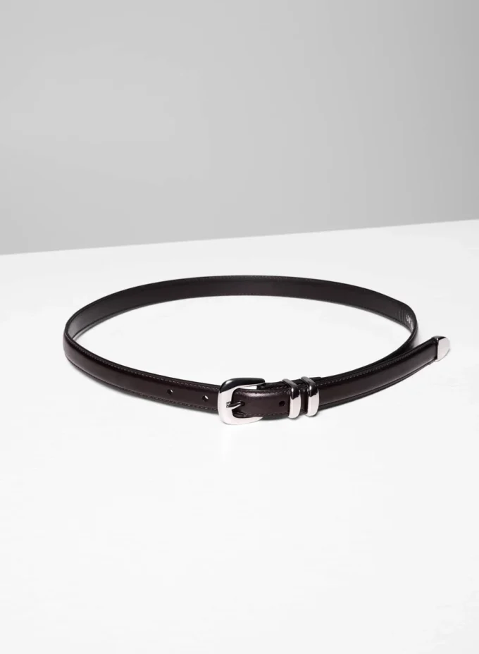 Legendary Solid Brass Leather Slim Belt