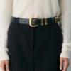 Legendary Solid Brass Leather Wide Belt Legendary Solid Brass Leather Wide Belt