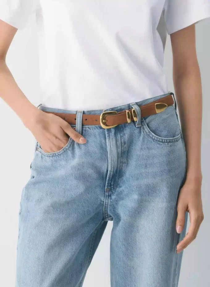 Legendary Solid Brass Suede Belt