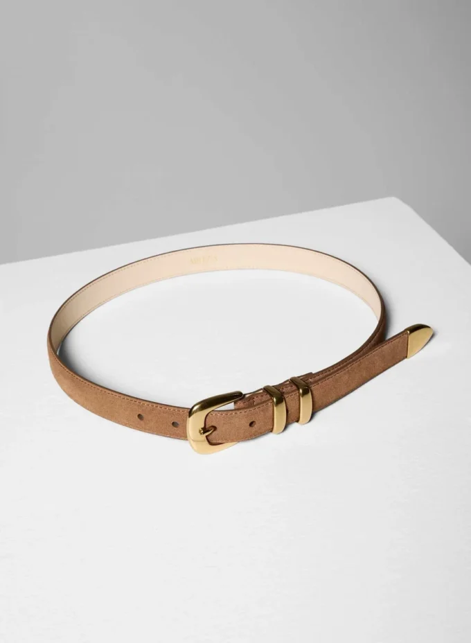Legendary Solid Brass Suede Belt