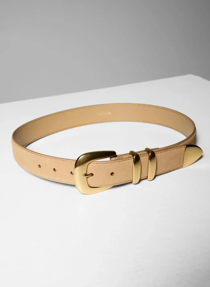 Legendary Solid Brass Suede Wide Belt Legendary Solid Brass Suede Wide Belt