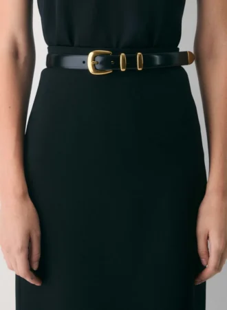 Legendary Solid Brass Veau Leather Belt