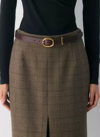 Lifetime Solid Brass Leather Belt