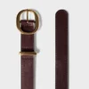Lifetime Solid Brass Leather Belt