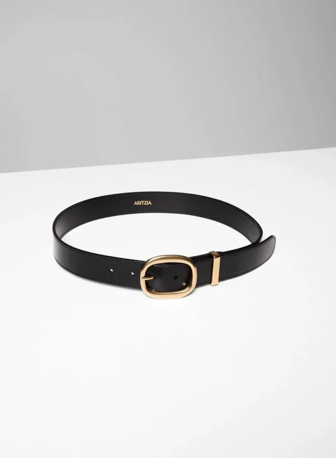 Lifetime Solid Brass Leather Wide Belt