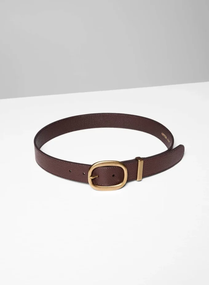 Lifetime Solid Brass Leather Wide Belt Lifetime Solid Brass Leather Wide Belt