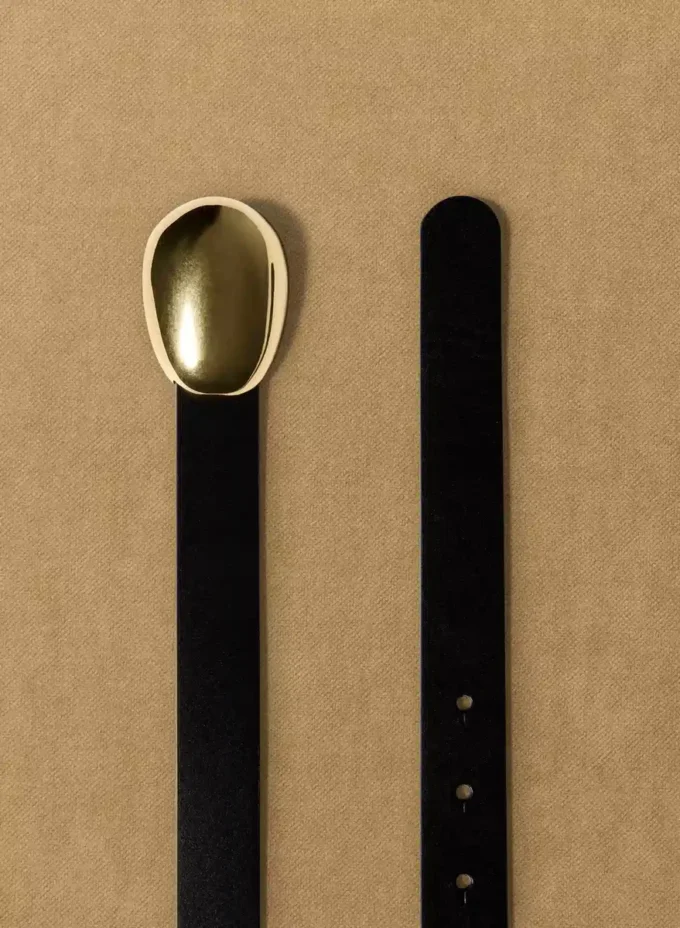 Looper Solid Brass Leather Belt