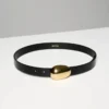 Looper Solid Brass Leather Belt