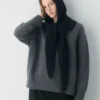 Lumen Wool Cashmere Hooded Scarf