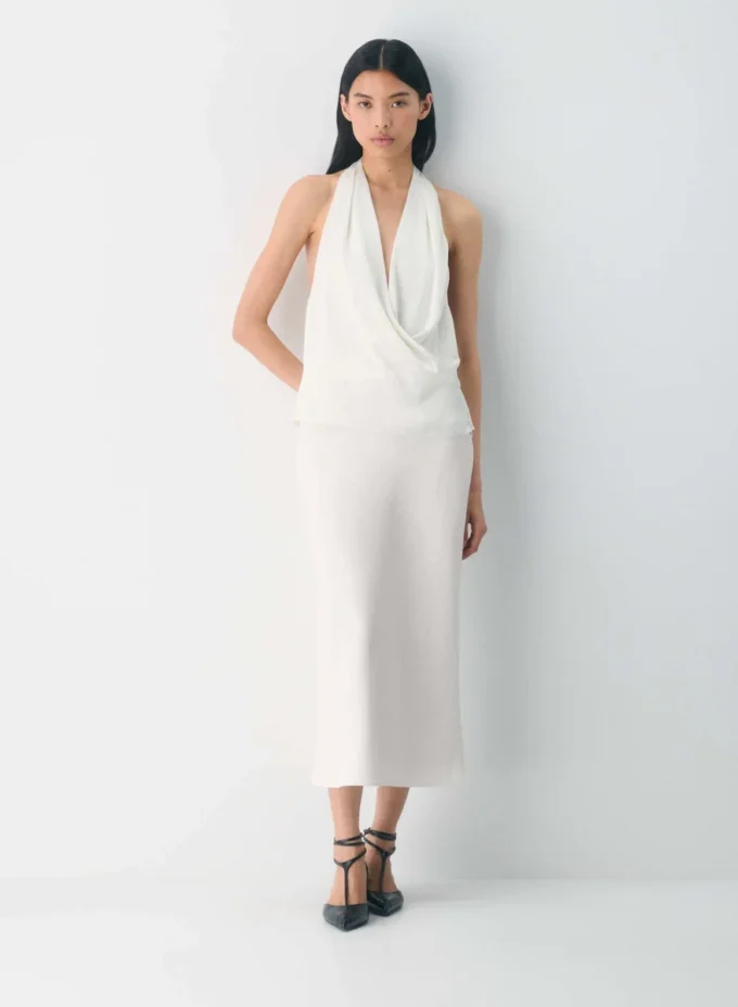 Martini Satin Halter Blouse