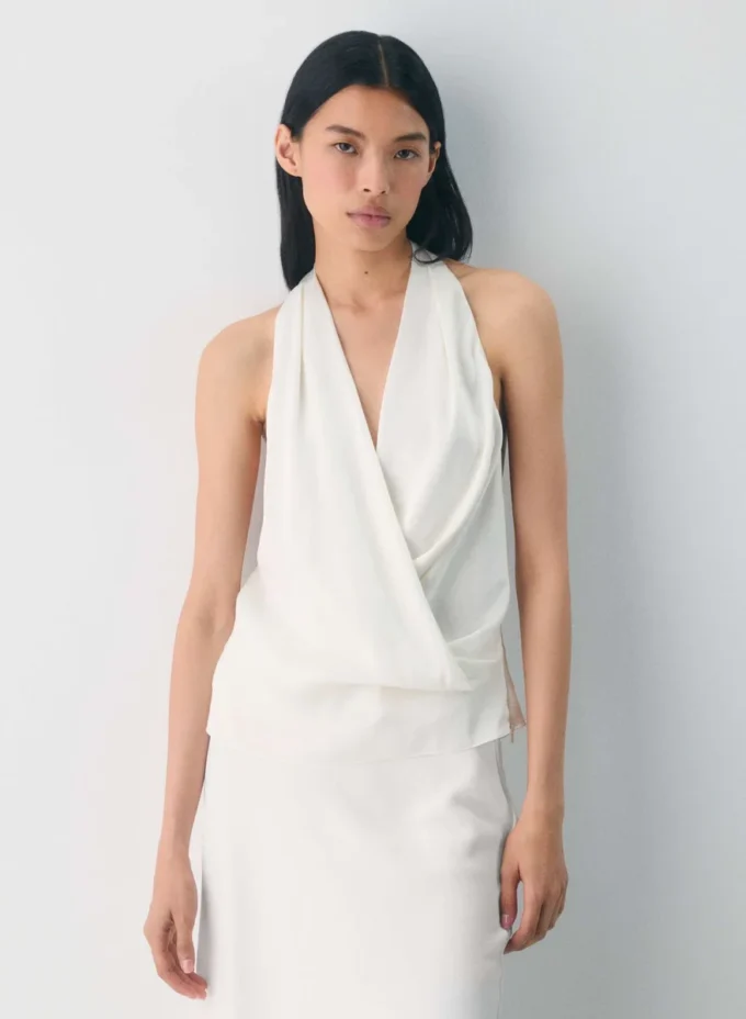 Martini Satin Halter Blouse