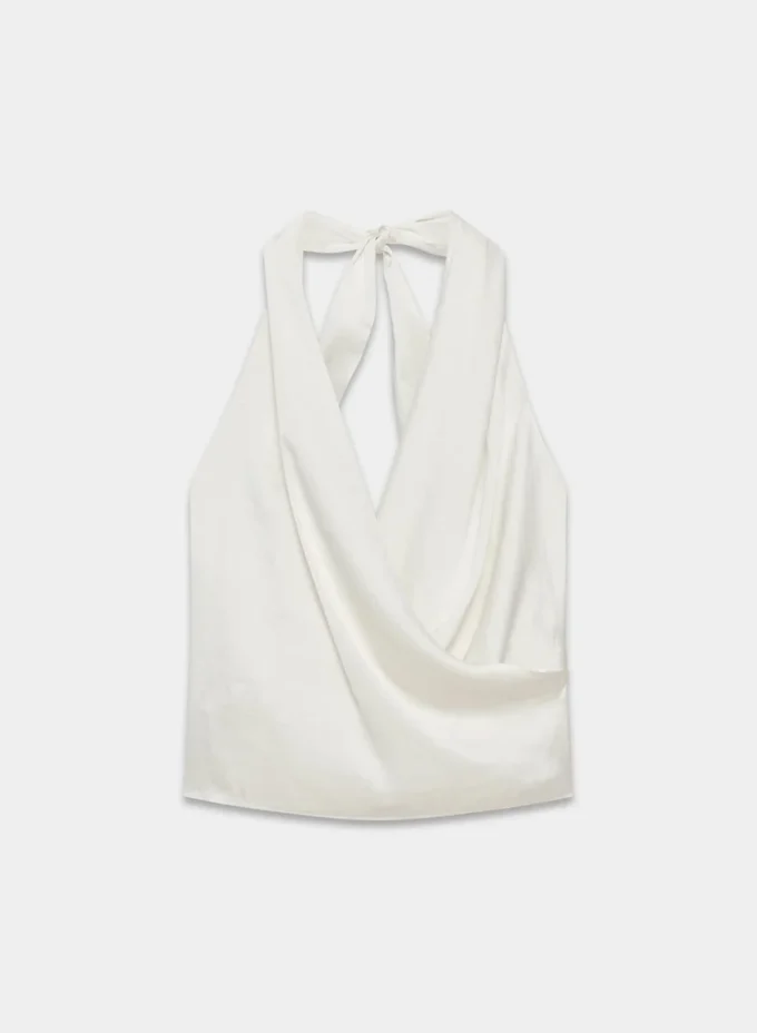 Martini Satin Halter Blouse